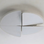 Contemporary Nordic Iron Acrylic Piece Square Round LED Flush Mount Ceiling Light For Bedroom