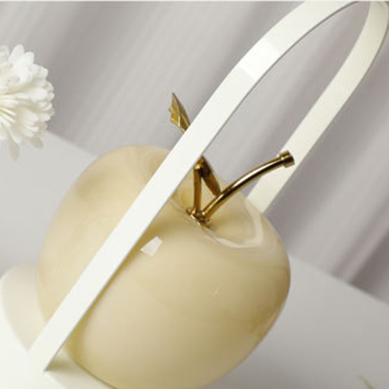 Contemporary Creative Rechargeable Iron Glass Apple Portable LED Table Lamp Night Light For Bedside Lumendat