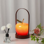Contemporary Creative Rechargeable Iron Glass Apple Portable LED Table Lamp Night Light For Bedside Lumendat
