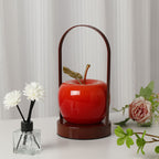 Contemporary Creative Rechargeable Iron Glass Apple Portable LED Table Lamp Night Light For Bedside Lumendat