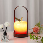 Contemporary Creative Rechargeable Iron Glass Apple Portable LED Table Lamp Night Light For Bedside Lumendat