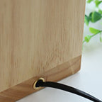 Traditional Farmhouse Metal Rubber Geometric Line Cylinder Wood 1-Light Melting Wax Table Lamp For Bedroom Lumendat