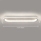 Modern Minimalist Iron Silica Elliptical LED Flush Mount Ceiling Light for Hallway