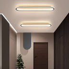 Modern Minimalist Iron Silica Elliptical LED Flush Mount Ceiling Light for Hallway