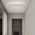 Modern Minimalist Iron Silica Elliptical LED Flush Mount Ceiling Light for Hallway