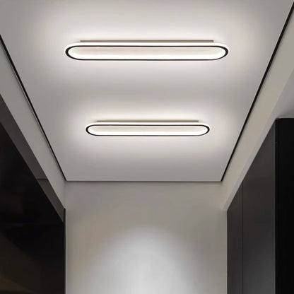 Modern Minimalist Iron Silica Elliptical LED Flush Mount Ceiling Light for Hallway