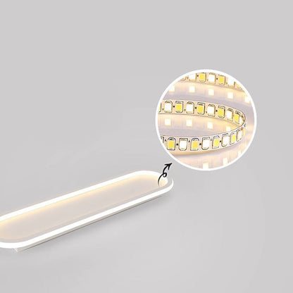 Modern Minimalist Iron Silica Elliptical LED Flush Mount Ceiling Light for Hallway