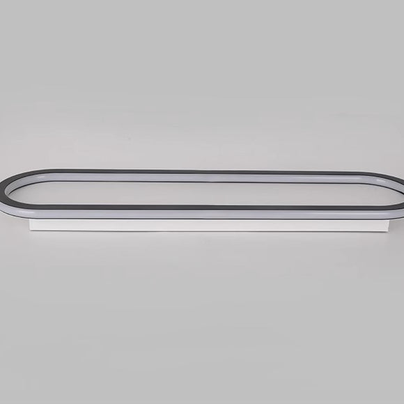 Modern Minimalist Iron Silica Elliptical LED Flush Mount Ceiling Light for Hallway