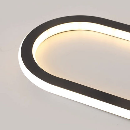 Modern Minimalist Iron Silica Elliptical LED Flush Mount Ceiling Light for Hallway