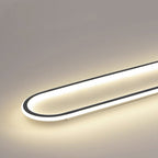 Modern Minimalist Iron Silica Elliptical LED Flush Mount Ceiling Light for Hallway