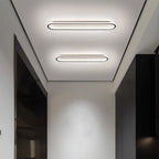 Modern Minimalist Iron Silica Elliptical LED Flush Mount Ceiling Light for Hallway