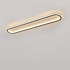 Modern Minimalist Iron Silica Elliptical LED Flush Mount Ceiling Light for Hallway