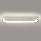 Modern Minimalist Iron Silica Elliptical LED Flush Mount Ceiling Light for Hallway