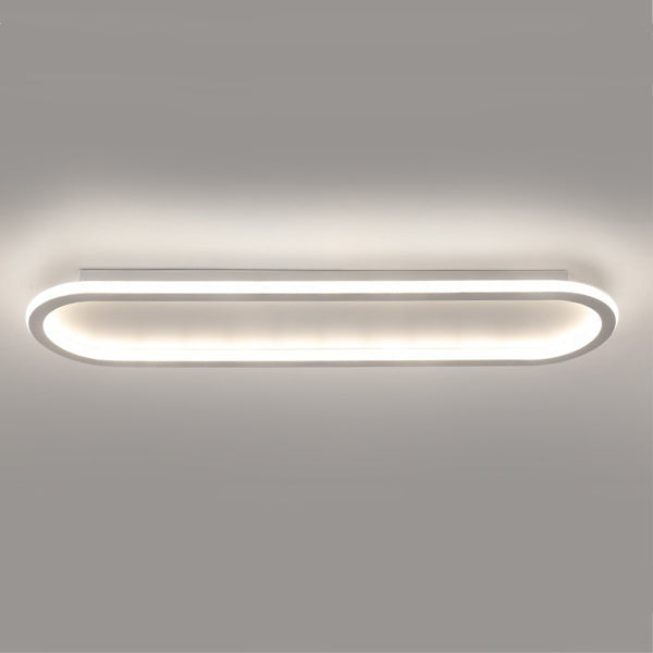 Modern Minimalist Iron Silica Elliptical LED Flush Mount Ceiling Light for Hallway