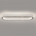 Modern Minimalist Iron Silica Elliptical LED Flush Mount Ceiling Light for Hallway