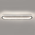 Modern Minimalist Iron Silica Elliptical Strip LED Flush Mount Ceiling Light For Hallway
