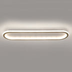 Modern Minimalist Iron Silica Elliptical Strip LED Flush Mount Ceiling Light For Hallway