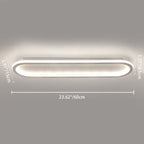 Modern Minimalist Iron Silica Elliptical LED Flush Mount Ceiling Light for Hallway