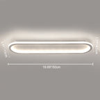 Modern Minimalist Iron Silica Elliptical LED Flush Mount Ceiling Light for Hallway