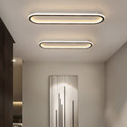 Modern Minimalist Iron Silica Elliptical LED Flush Mount Ceiling Light for Hallway