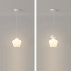 Contemporary Nordic Iron PE Star Moon Cloud LED Pendant Light For Bedside