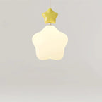 Contemporary Nordic Iron PE Star Moon Cloud LED Pendant Light For Bedside