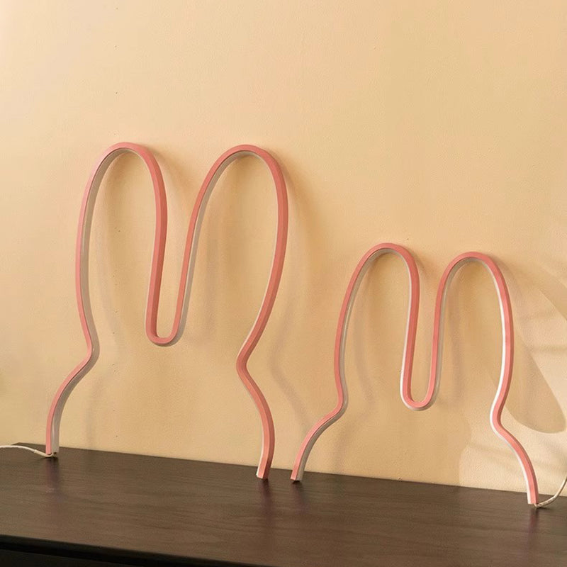 Lumendat Contemporary Creative Kids Metal USB Bunny Ear Hanging LED Wall Sconce Lamp For Bedroom Lumendat
