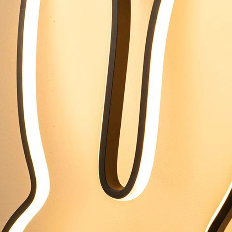 Lumendat Contemporary Creative Kids Metal USB Bunny Ear Hanging LED Wall Sconce Lamp For Bedroom Lumendat