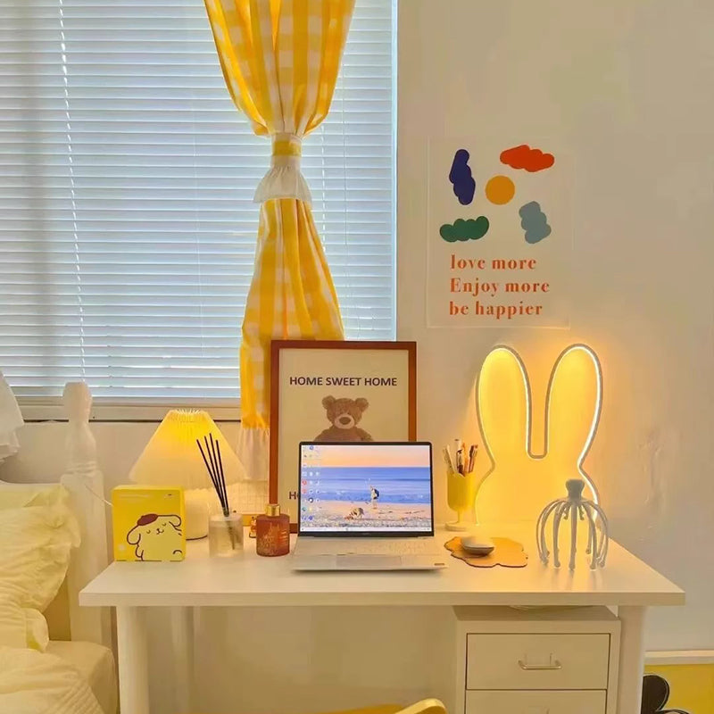 Lumendat Contemporary Creative Kids Metal USB Bunny Ear Hanging LED Wall Sconce Lamp For Bedroom Lumendat