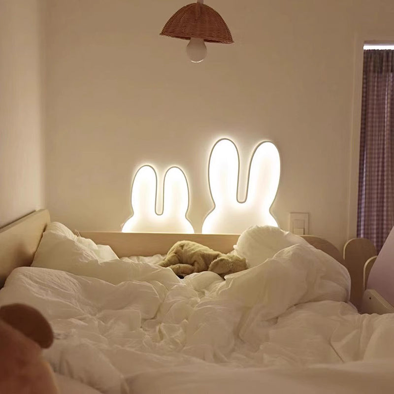 Lumendat Contemporary Creative Kids Metal USB Bunny Ear Hanging LED Wall Sconce Lamp For Bedroom Lumendat