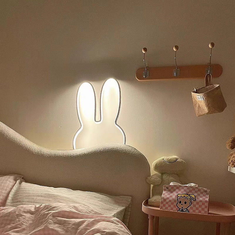 Lumendat Contemporary Creative Kids Metal USB Bunny Ear Hanging LED Wall Sconce Lamp For Bedroom Lumendat