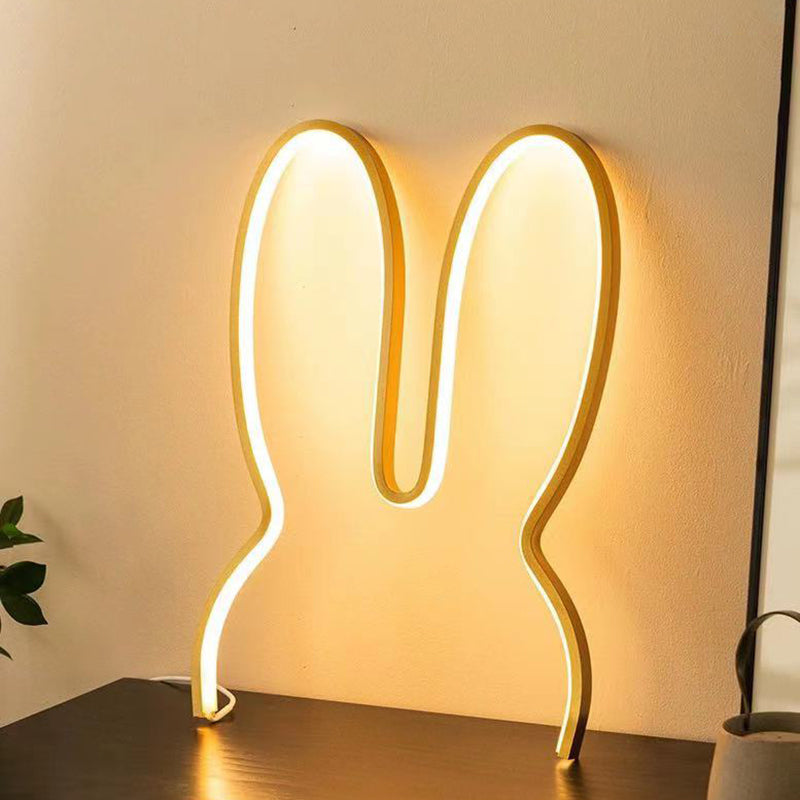 Lumendat Contemporary Creative Kids Metal USB Bunny Ear Hanging LED Wall Sconce Lamp For Bedroom Lumendat