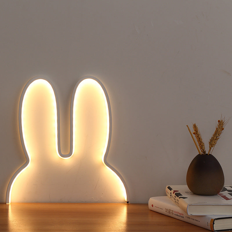 Lumendat Contemporary Creative Kids Metal USB Bunny Ear Hanging LED Wall Sconce Lamp For Bedroom Lumendat