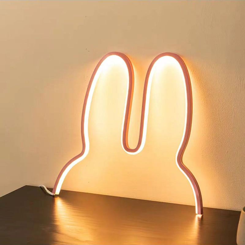 Lumendat Contemporary Creative Kids Metal USB Bunny Ear Hanging LED Wall Sconce Lamp For Bedroom Lumendat