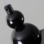 Contemporary Scandinavian Stainless Steel Resin Round Crackle LED Pendant Light For Bedside