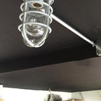 Contemporary Industrial Waterproof Aluminum Alloy Glass Cylinder Cage 1-Light Semi-Flush Mount Ceiling Light For Outdoor Patio Lumendat