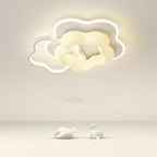 Contemporary Nordic Metal Pe Flower Triangle Round LED Flush Mount Ceiling Light for Bedroom