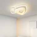 Contemporary Nordic Metal Pe Flower Triangle Round LED Flush Mount Ceiling Light for Bedroom