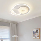 Contemporary Nordic Metal Pe Flower Triangle Round LED Flush Mount Ceiling Light for Bedroom