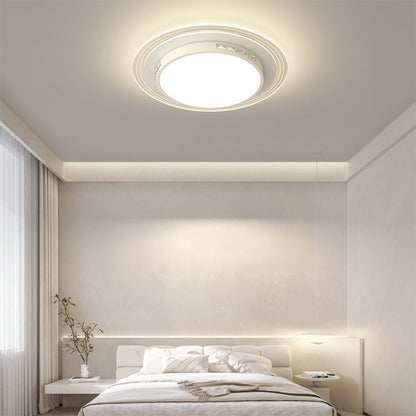 Modern Simplicity Hardware Acrylic Rectangular Square Round Striped LED Flush Mount Ceiling Light For Living Room