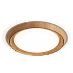 Modern Simplicity ABS PC Acrylic Round Lace LED Flush Mount Ceiling Bladeless Fan Light For Bedroom