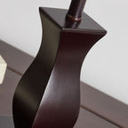 Contemporary Retro Wood Fabric Drum 1-Light Table Lamp For Bedside Lumendat