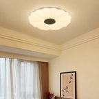 Contemporary Retro Hardware Acrylic Round Flower LED Flush Mount Ceiling Light For Bedroom