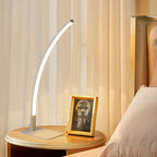Modern Minimalist USB Curved Iron Aluminum LED Desk Lamp For Study Lumendat