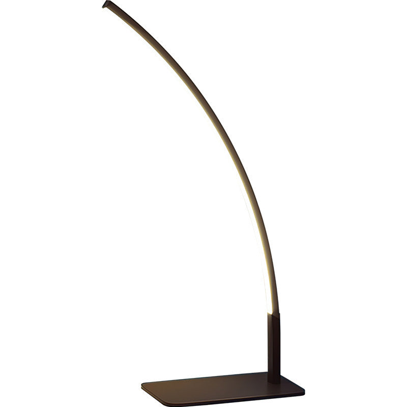 Modern Minimalist USB Curved Iron Aluminum LED Desk Lamp For Study Lumendat