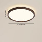 Contemporary Retro Iron Plastic Round Fence LED Flush Mount Ceiling Light For Bedroom