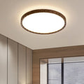 Contemporary Retro Iron Plastic Round Fence LED Flush Mount Ceiling Light For Bedroom