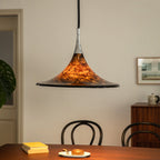 Contemporary Creative Iron Acrylic Horn Volcanic Liftable 1-Light Pendant Light For Dining Room