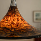 Contemporary Creative Iron Acrylic Horn Volcanic Liftable 1-Light Pendant Light For Dining Room
