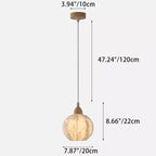 Traditional French Iron Fabric Ball Flower Pattern 1-Light Pendant Light For Bedside
